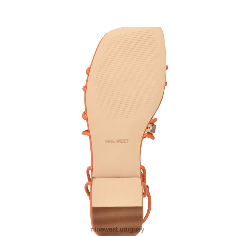BD042215 Nine West sandalias planas con tiras majah naranja