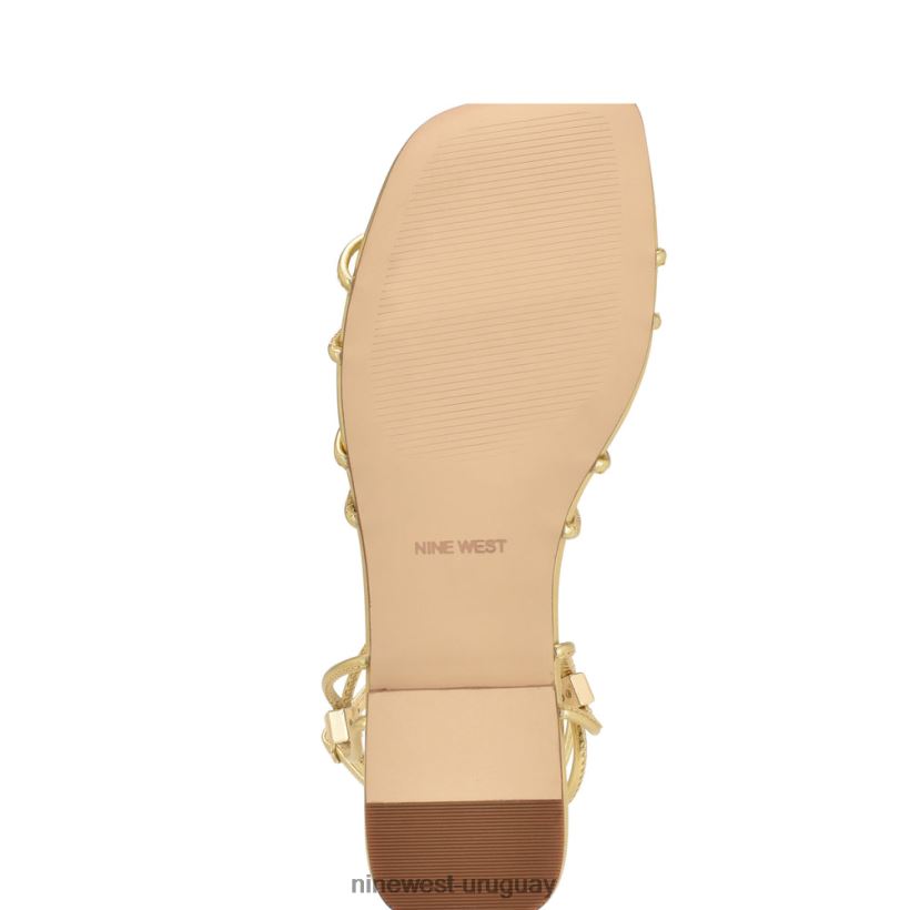 BD042217 Nine West sandalias planas con tiras majah oro