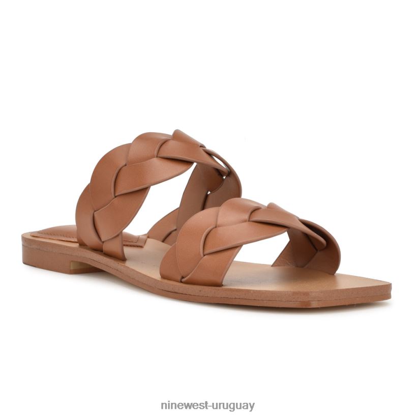 BD04221 Nine West sandalias planas royal tejido natural oscuro