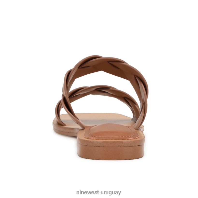 BD04221 Nine West sandalias planas royal tejido natural oscuro