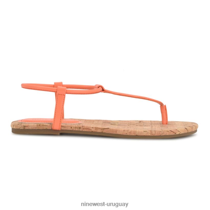 BD042225 Nine West sandalias planas bassie naranja perfecto