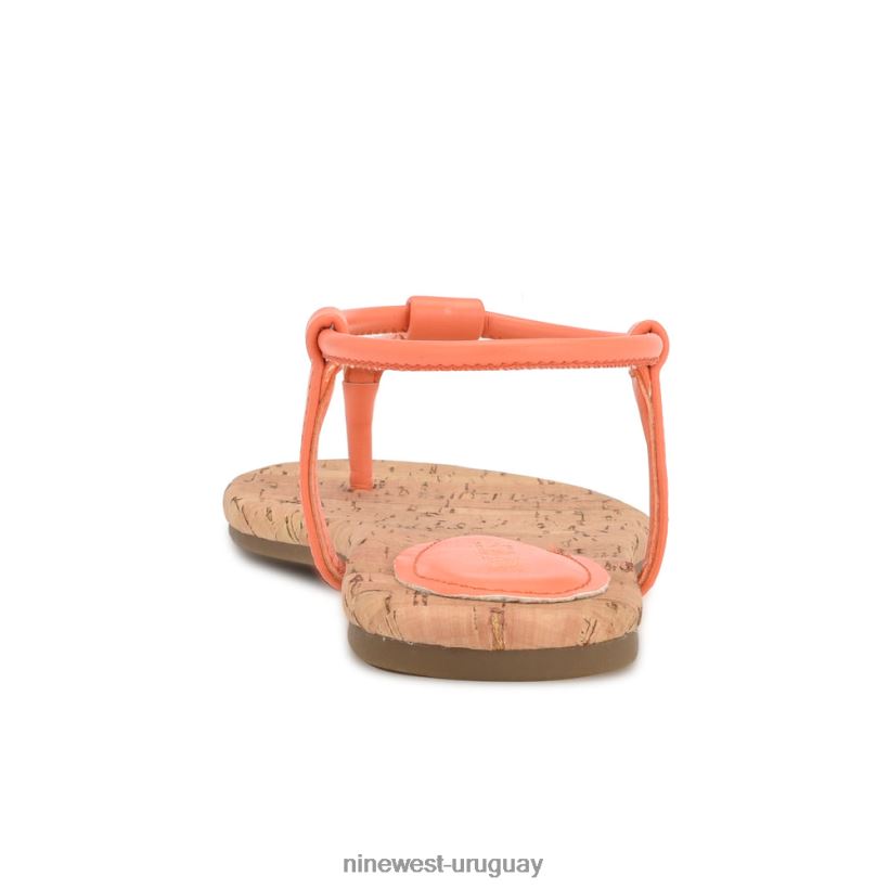BD042225 Nine West sandalias planas bassie naranja perfecto