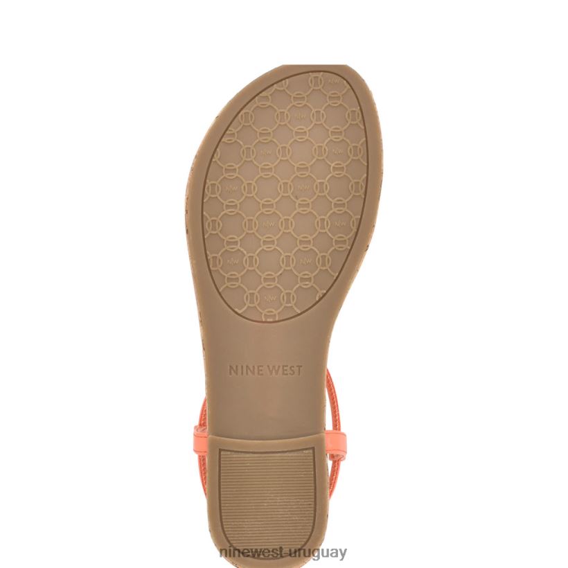 BD042225 Nine West sandalias planas bassie naranja perfecto