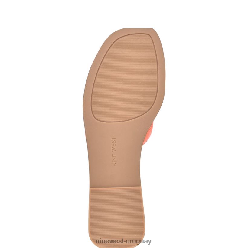 BD042229 Nine West sandalias planas germani cocodrilo naranja