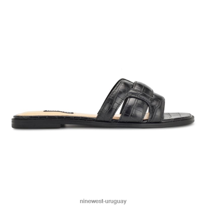 BD042232 Nine West sandalias planas germani negro azabache
