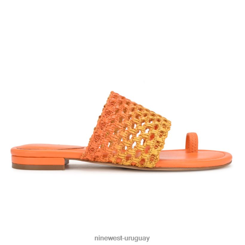 BD042233 Nine West sandalias planas nolah ombre amarillo anaranjado