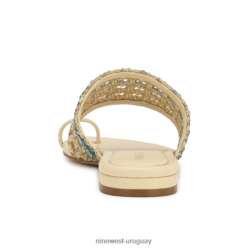 BD042234 Nine West sandalias planas nolah ombre azul crema