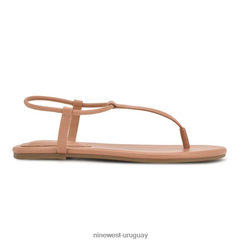 BD042238 Nine West sandalias planas bassie bronceado suave
