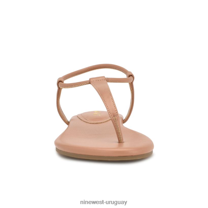 BD042238 Nine West sandalias planas bassie bronceado suave