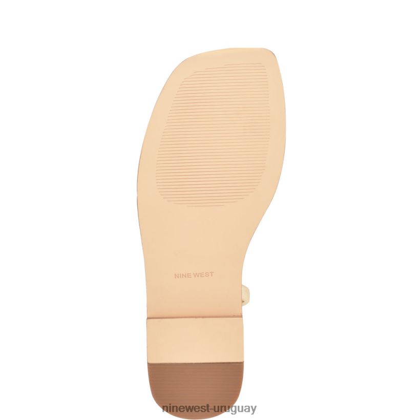 BD04223 Nine West sandalias planas mavis cristal de oro natural