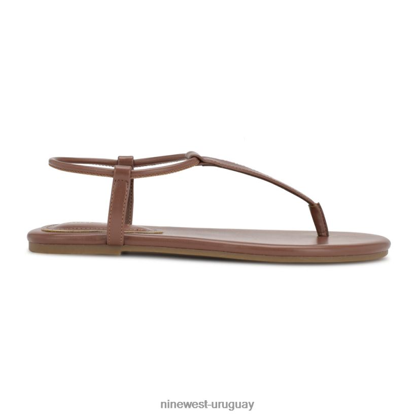 BD042240 Nine West sandalias planas bassie bronceado oscuro