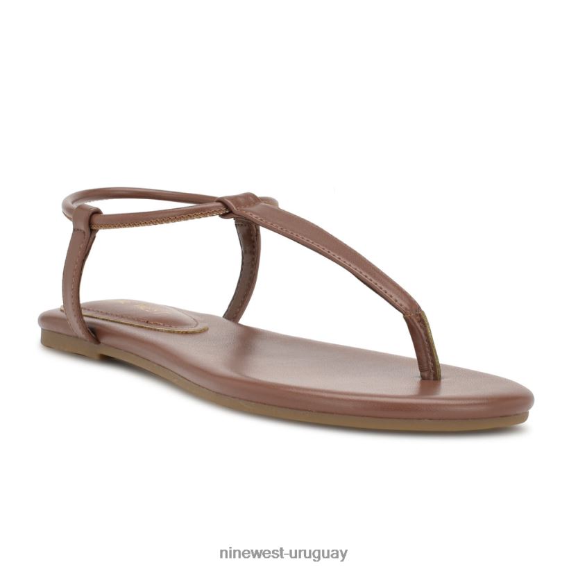 BD042240 Nine West sandalias planas bassie bronceado oscuro