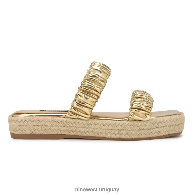 BD042243 Nine West sandalias planas alpargatas con pavo real platino