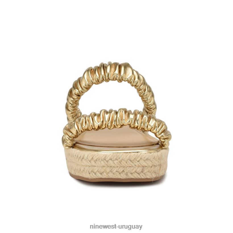 BD042243 Nine West sandalias planas alpargatas con pavo real platino