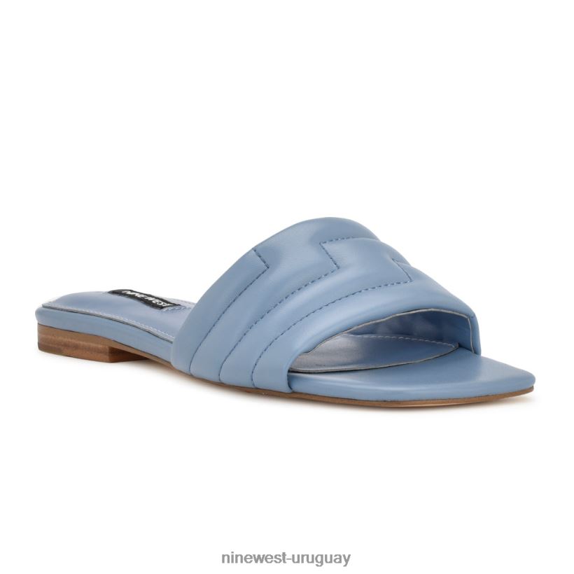 BD042247 Nine West sandalias planas menqs azul claro