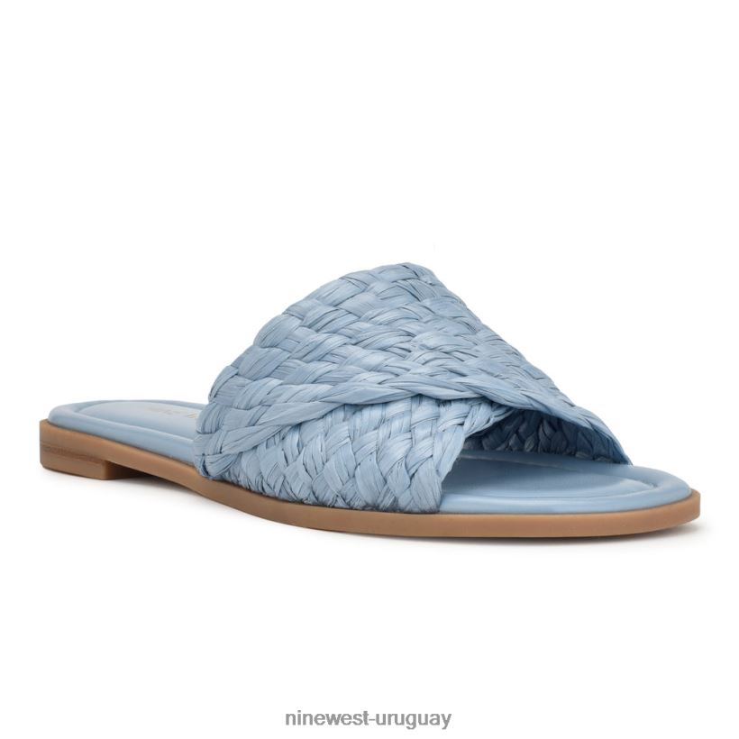BD042250 Nine West sandalias planas havah niebla azul
