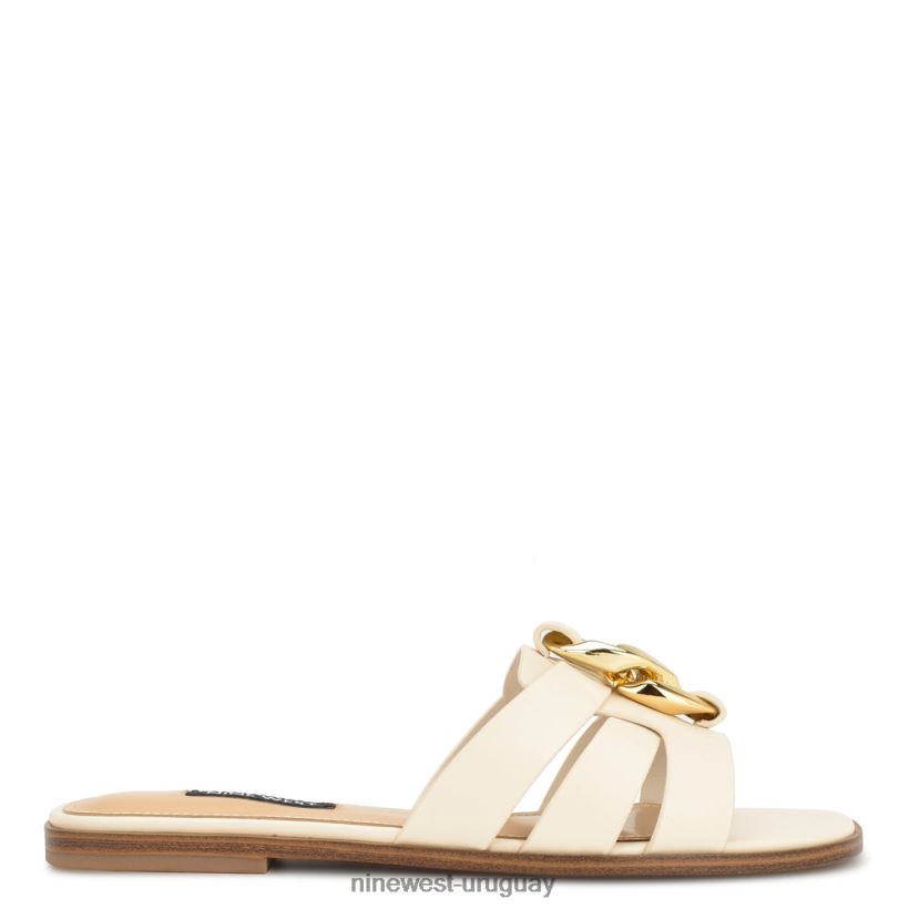 BD042255 Nine West sandalias planas ganlee crema elegante
