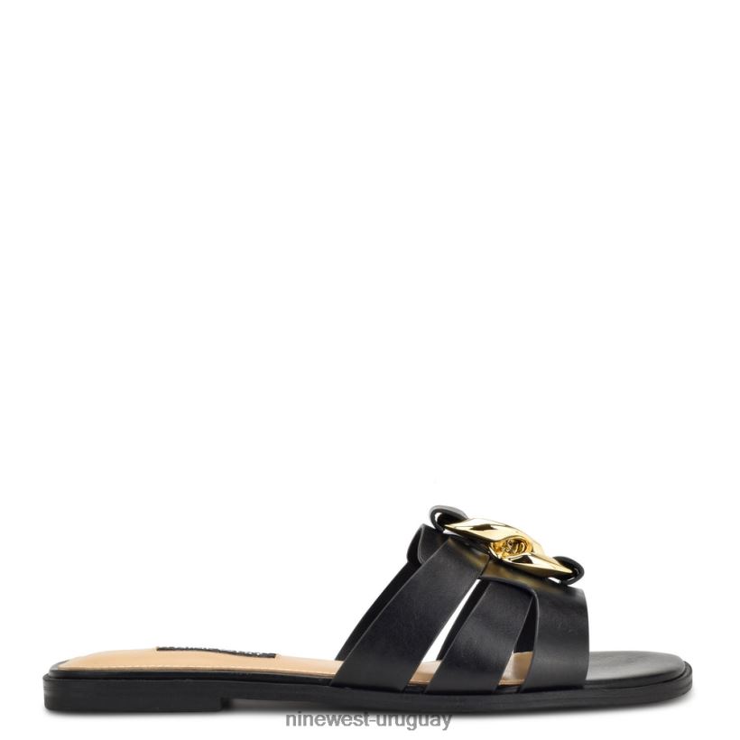 BD042256 Nine West sandalias planas ganlee negro