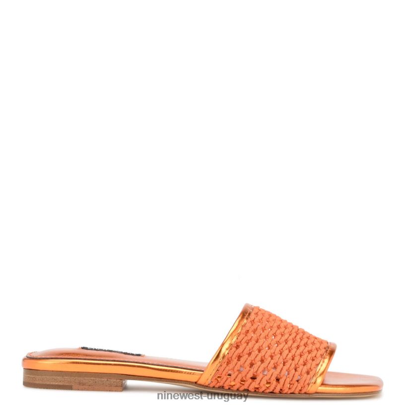 BD042257 Nine West sandalias planas tejidas naranja