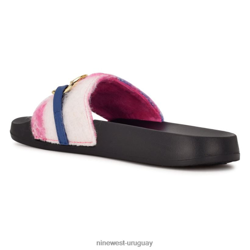 BD042269 Nine West sandalias planas slinks cuadros múltiples