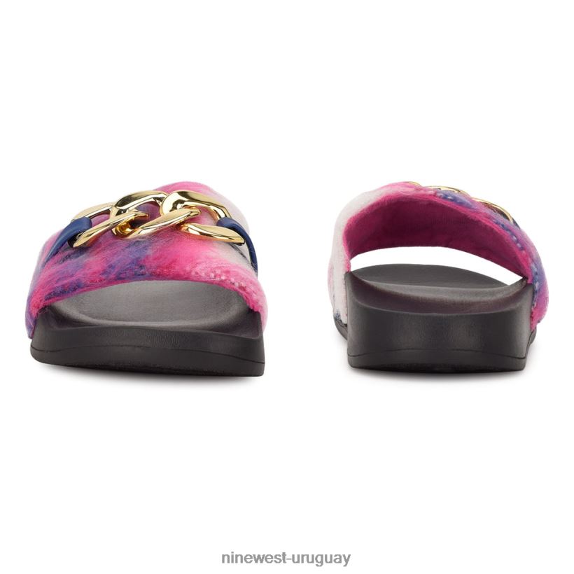 BD042269 Nine West sandalias planas slinks cuadros múltiples