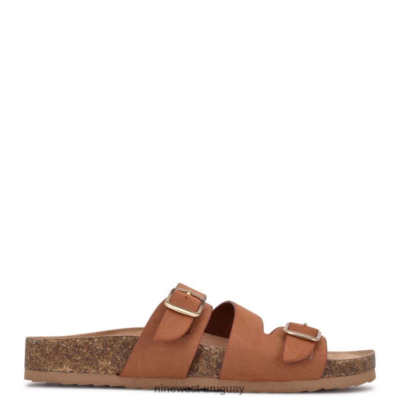 BD042285 Nine West sandalias planas sommie rico cafe