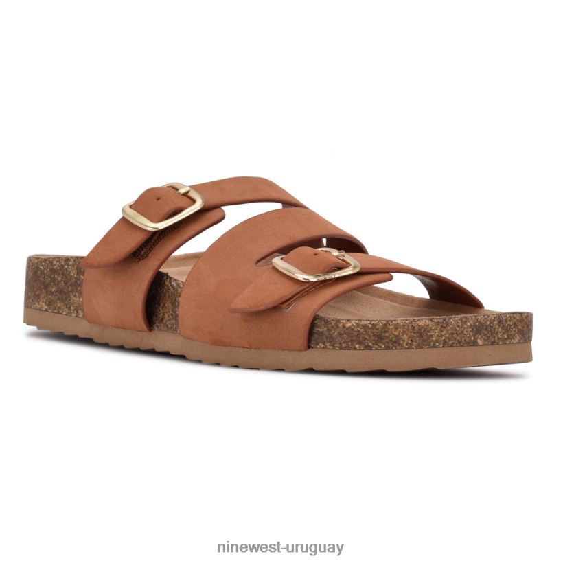 BD042285 Nine West sandalias planas sommie rico cafe