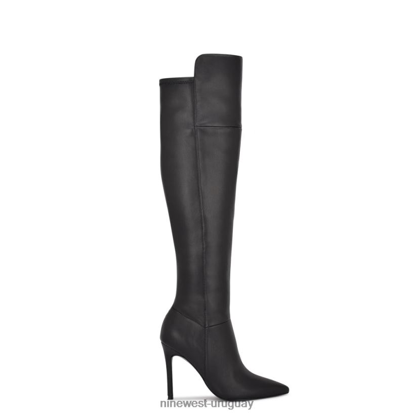 BD04221698 Nine West botas de tacón por encima de la rodilla Forbs cuero negro