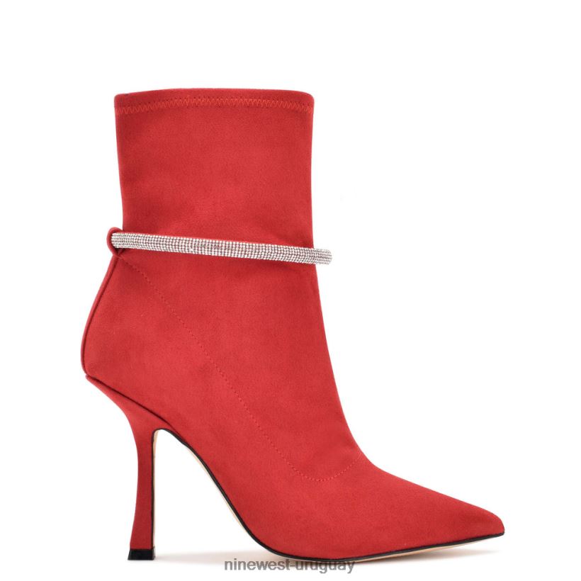 BD04222939 Nine West botines de vestir ferba gamuza roja