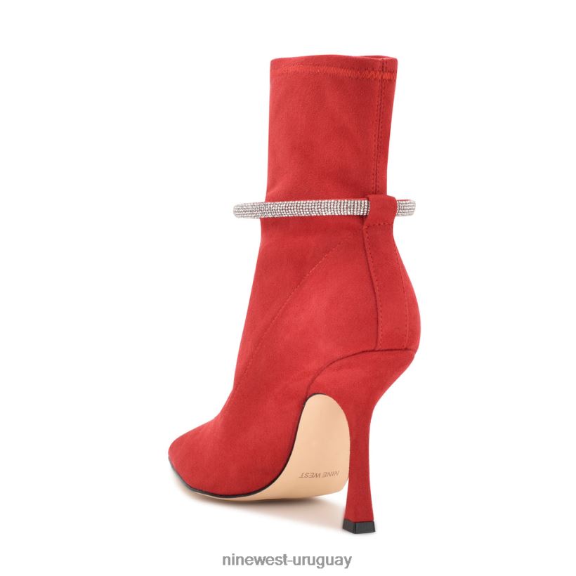 BD04222939 Nine West botines de vestir ferba gamuza roja