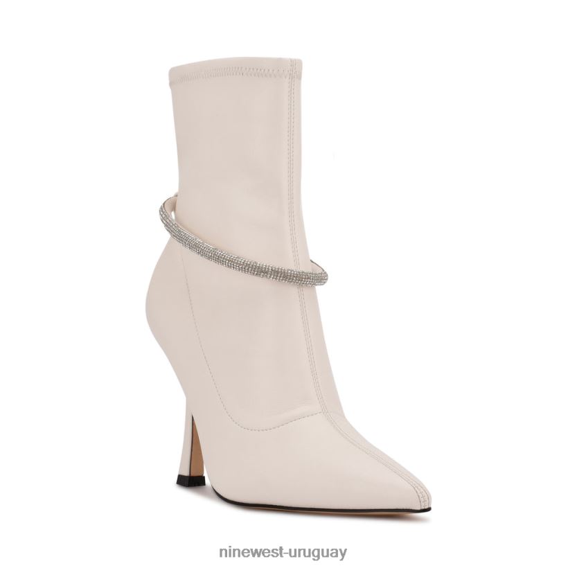 BD04222951 Nine West botines de vestir ferba cuero blanco