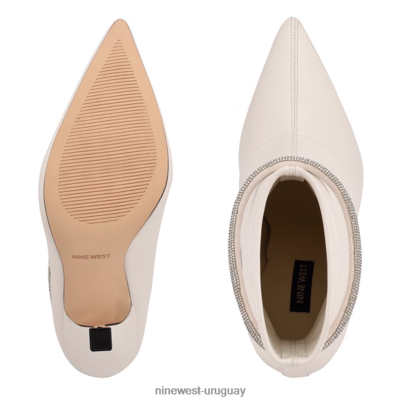 BD04222951 Nine West botines de vestir ferba cuero blanco