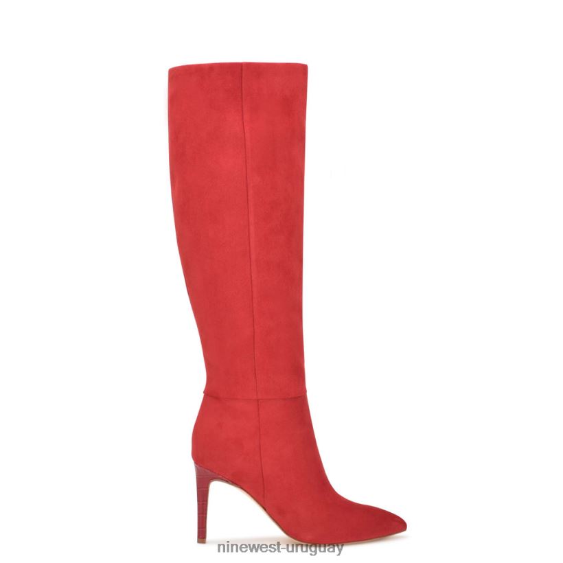 BD0422928 Nine West botas de tacón rico gamuza roja