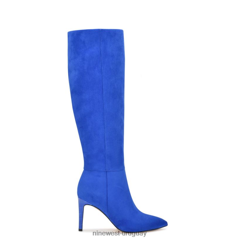 BD0422929 Nine West botas de tacón rico gamuza azul