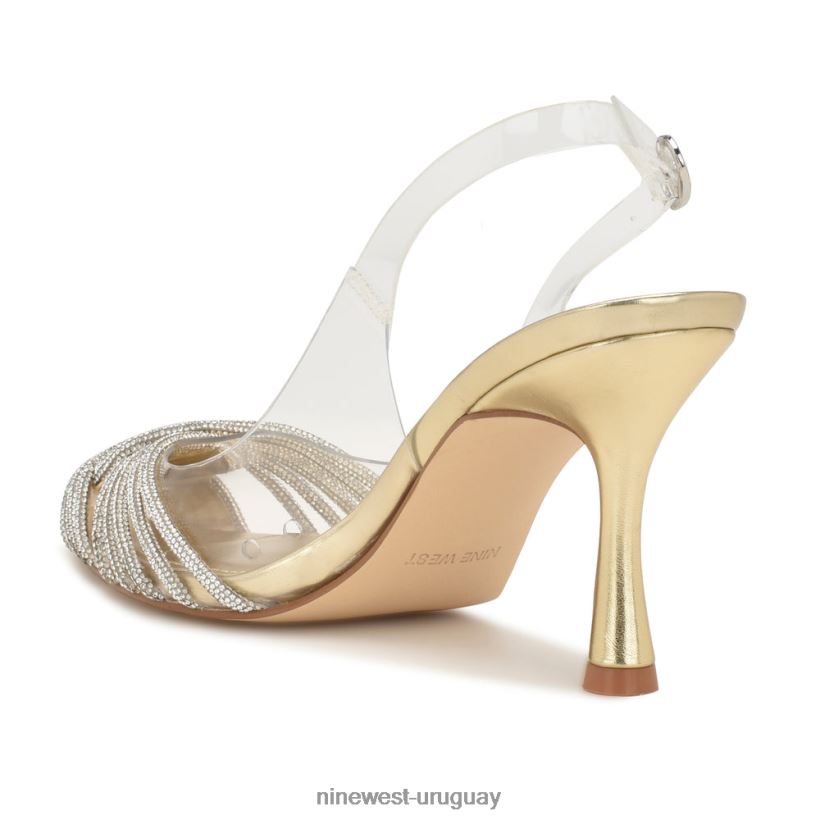 BD04221791 Nine West zapatos de tacón nalan oro/cristal transparente