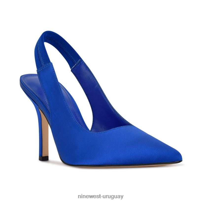 BD0422960 Nine West zapatos de tacón ciser satén azul