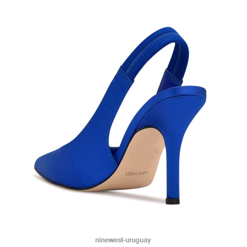 BD0422960 Nine West zapatos de tacón ciser satén azul
