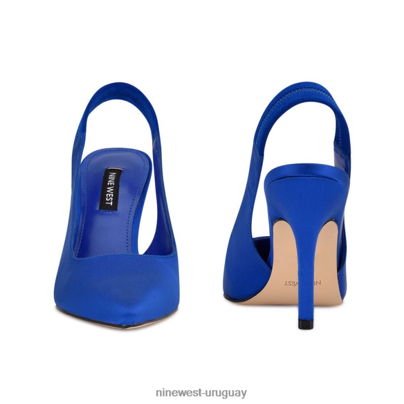 BD0422960 Nine West zapatos de tacón ciser satén azul