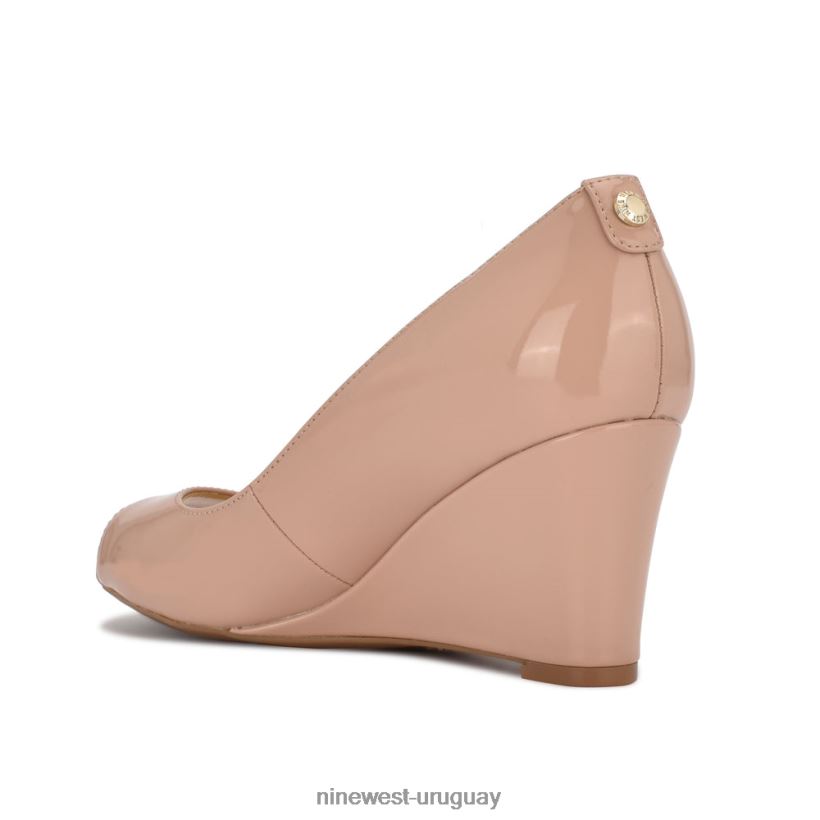 BD04221145 Nine West cuñas de vestir tipo capa 9x9 patente apenas desnuda