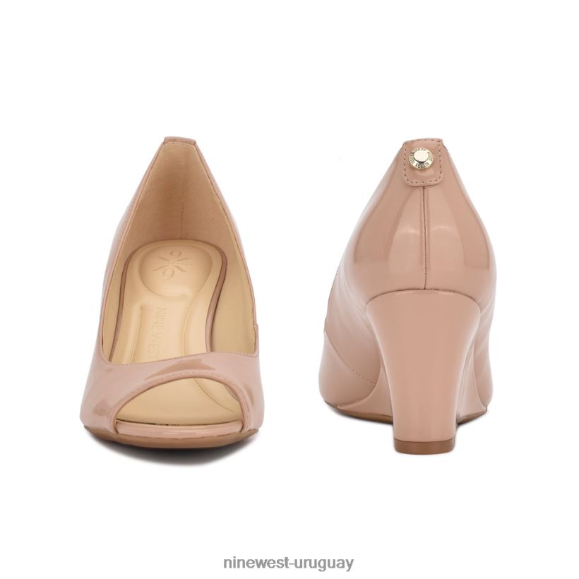 BD04221145 Nine West cuñas de vestir tipo capa 9x9 patente apenas desnuda