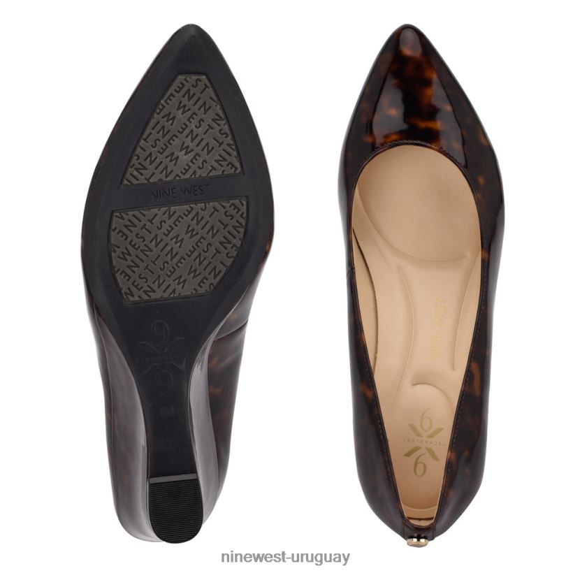 BD04221146 Nine West cuñas de vestir cal 9x9 tortuga marrón