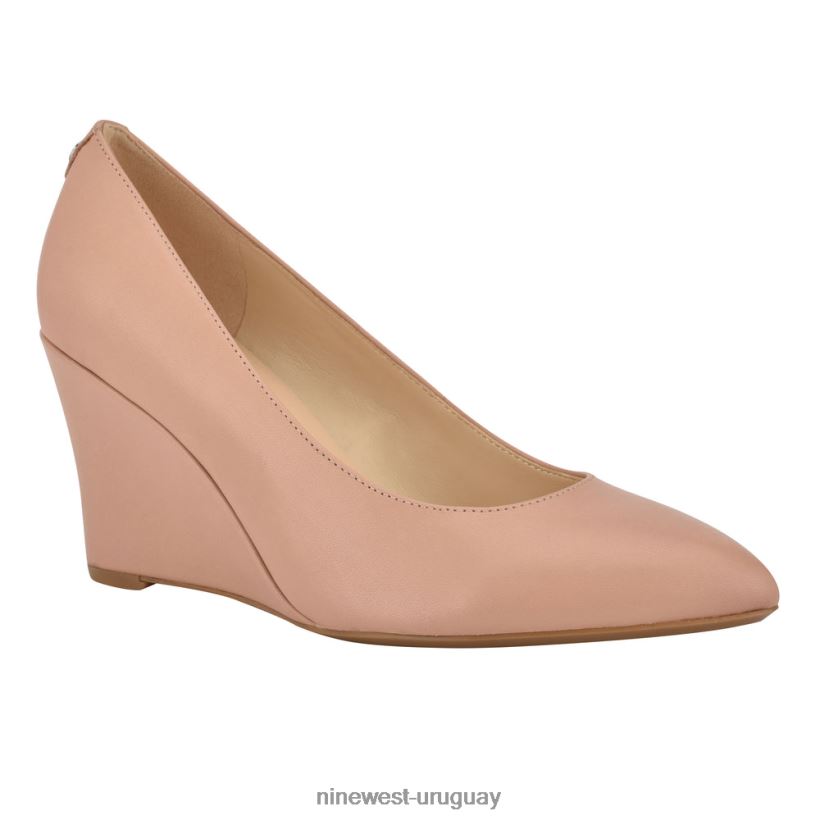 BD04222248 Nine West cuñas de vestir cal 9x9 cuero apenas desnudo