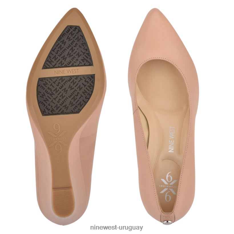 BD04222248 Nine West cuñas de vestir cal 9x9 cuero apenas desnudo