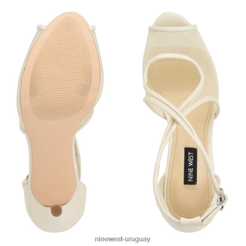 BD04221264 Nine West zapatos de tacón con plataforma peep toe hanya crema elegante