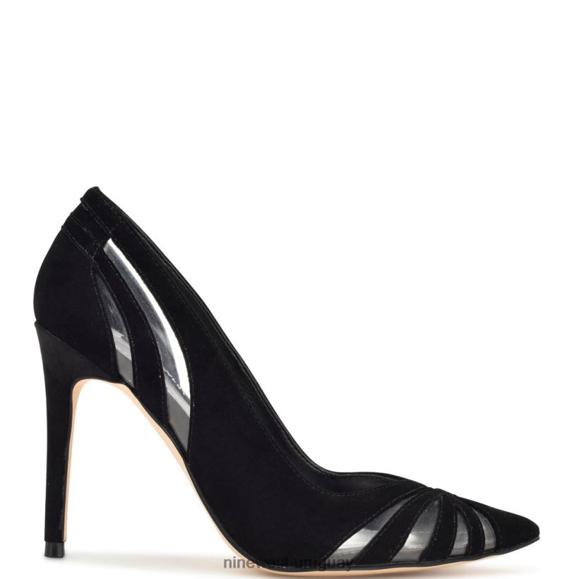 BD04221300 Nine West zapatos de tacón con punta puntiaguda ante negro/transparente