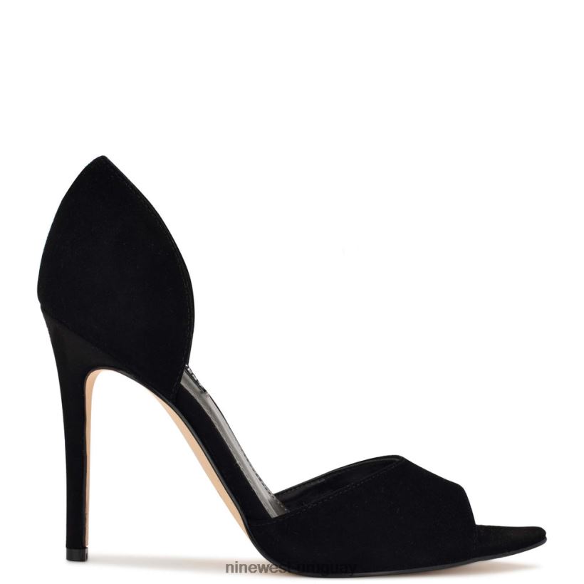 BD04221317 Nine West precio de bombas peep toe ante negro