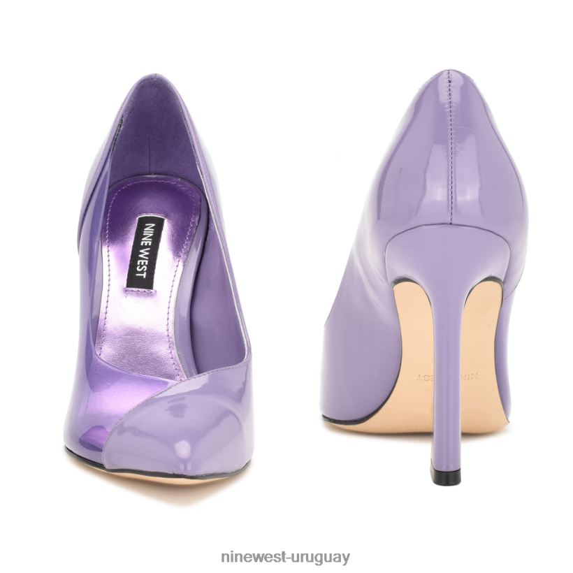 BD04221330 Nine West zapatos de tacón toba con punta puntiaguda patente violeta claro