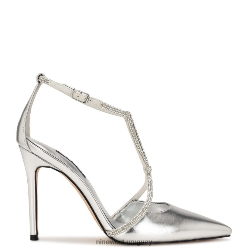 BD04221359 Nine West zapatos de tacón con punta puntiaguda fabel plata