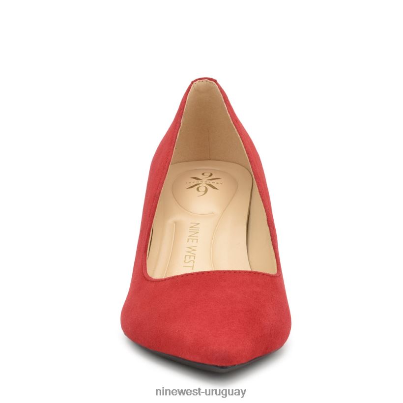 BD04221150 Nine West zapatos de tacón con punta puntiaguda kuna 9x9 gamuza roja