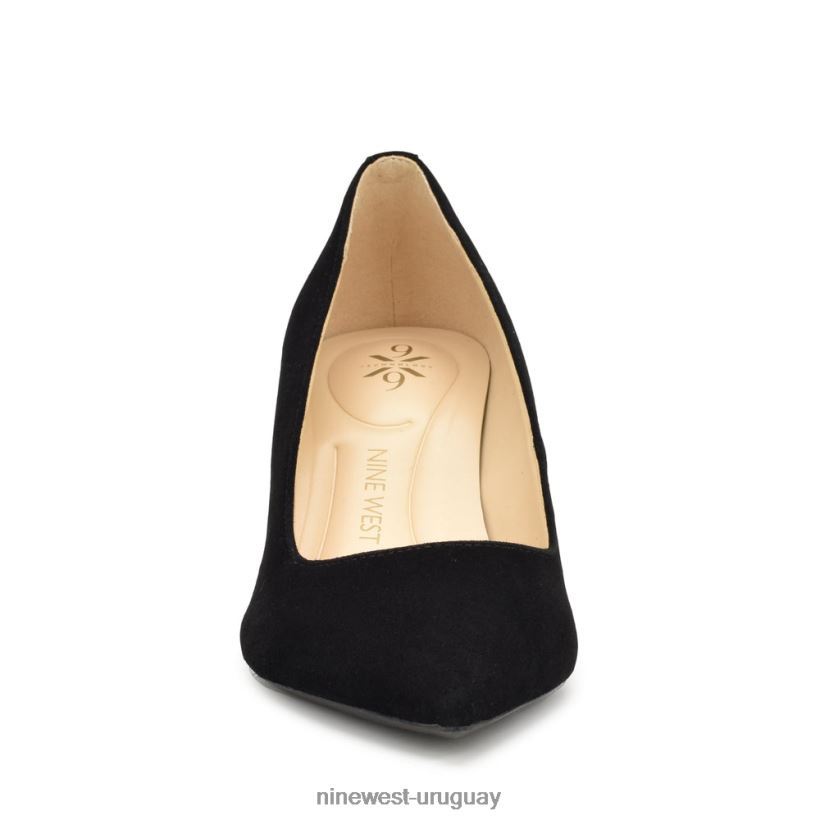 BD04221152 Nine West zapatos de tacón con punta puntiaguda kuna 9x9 ante negro